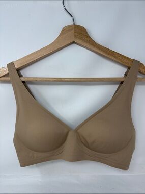 Seamless Lingerie Nude Wireless Seamless Bra 2XL Soft Stretch Comfort Neutral